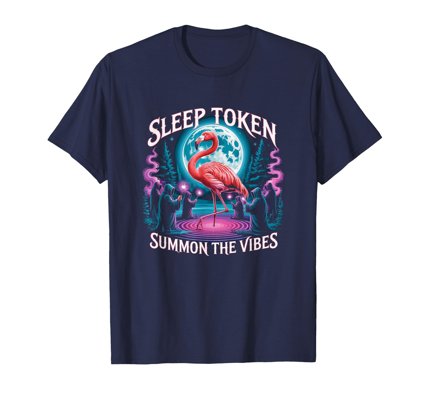 Flamingo Ritual Sleep Token Aesthetic Moon Vibes T-Shirt