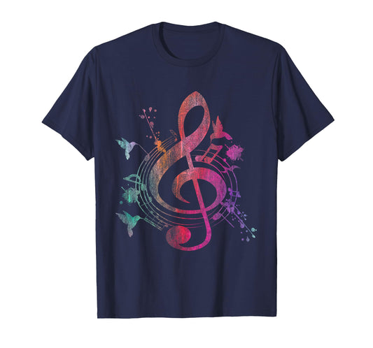 Music Musical Instrument Birds Treble Clef T-Shirt