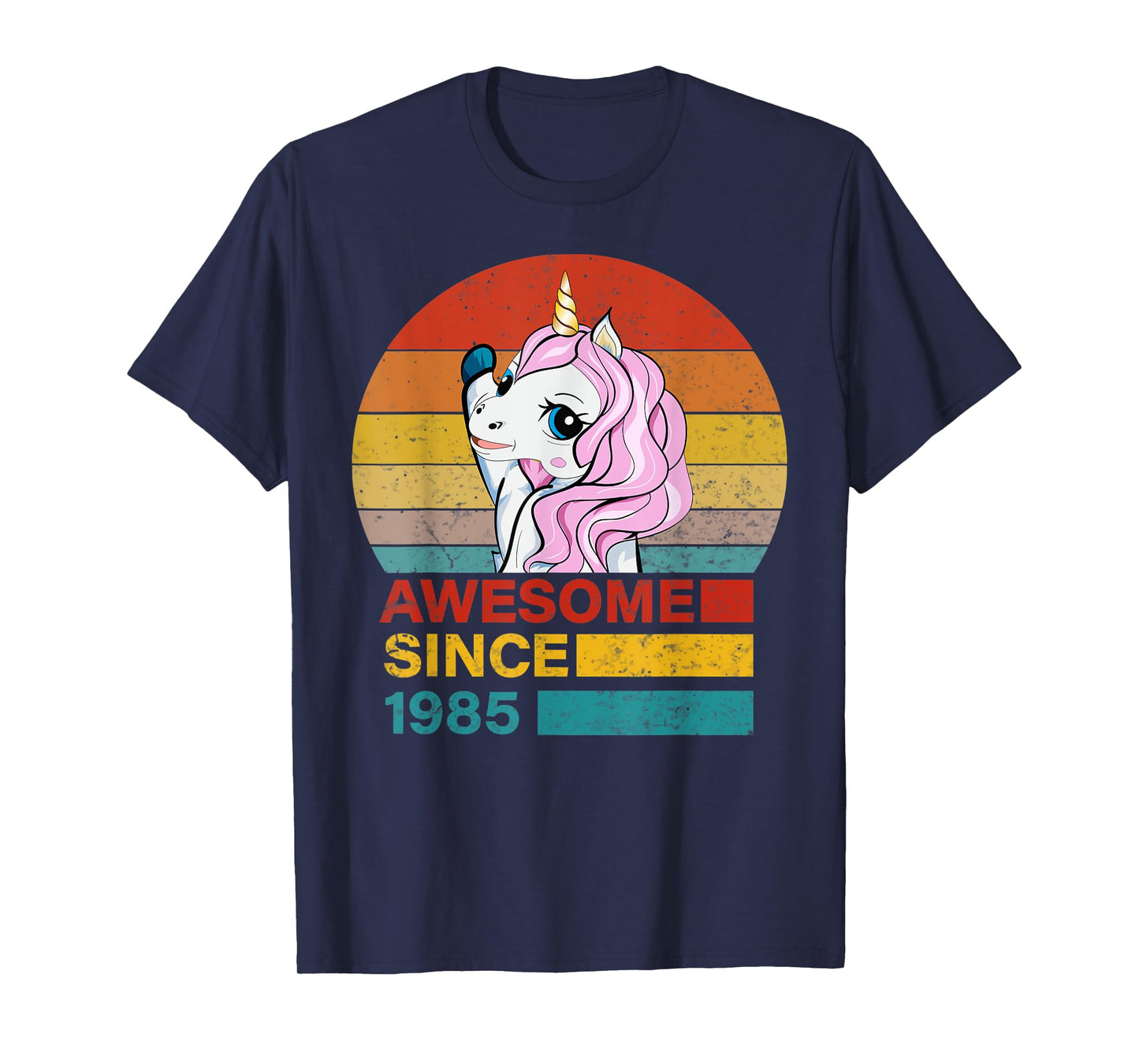 Unicorn Birthday Awesome Since 1985 36 year old birthday Gif T-Shirt