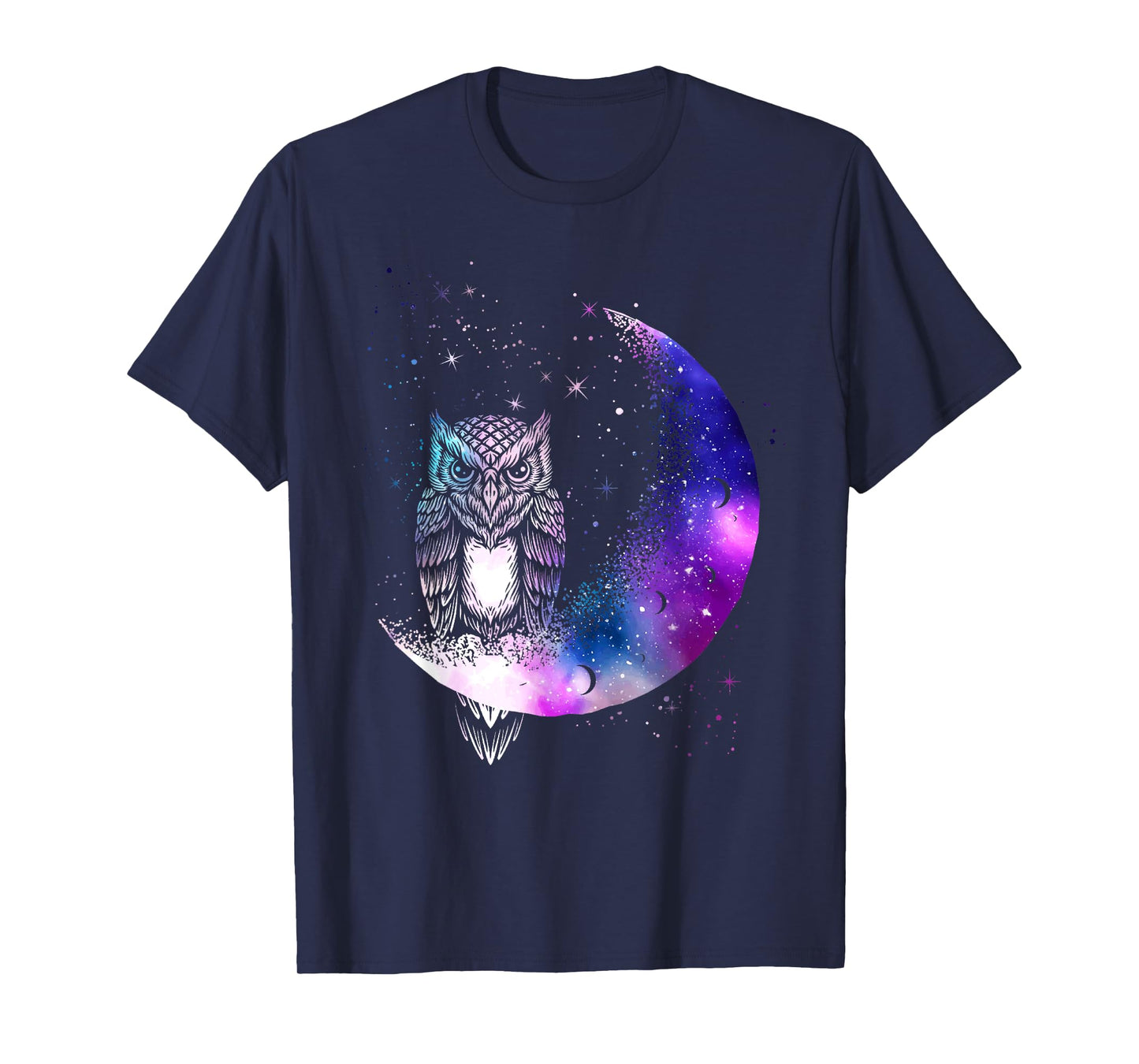 Owl Moon Galaxy Bird Crescent T-Shirt