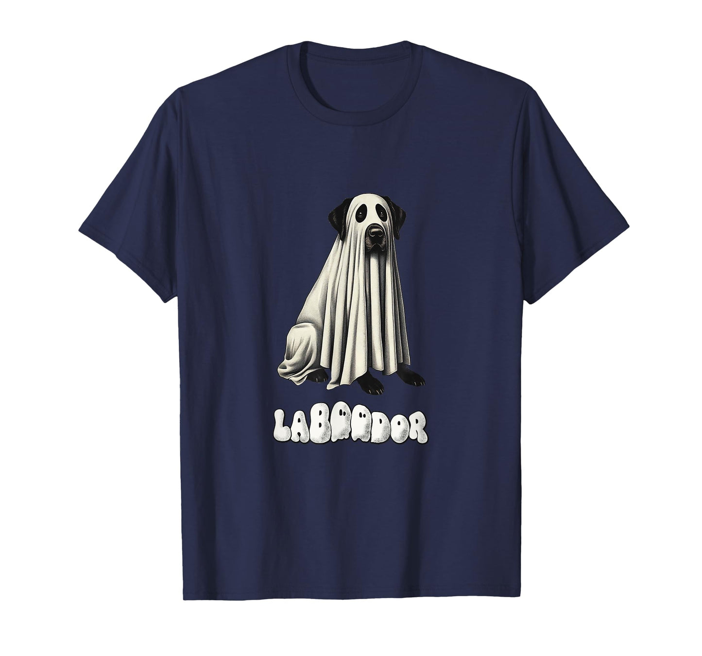 Cute Black Labrador Retriever Halloween Ghost, LaBOOdor, Lab T-Shirt