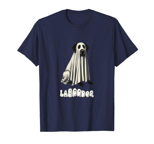 Cute Black Labrador Retriever Halloween Ghost, LaBOOdor, Lab T-Shirt
