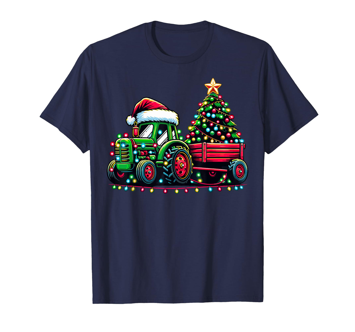 Christmas Tractor Boys Santa Xmas Farm Truck T-Shirt