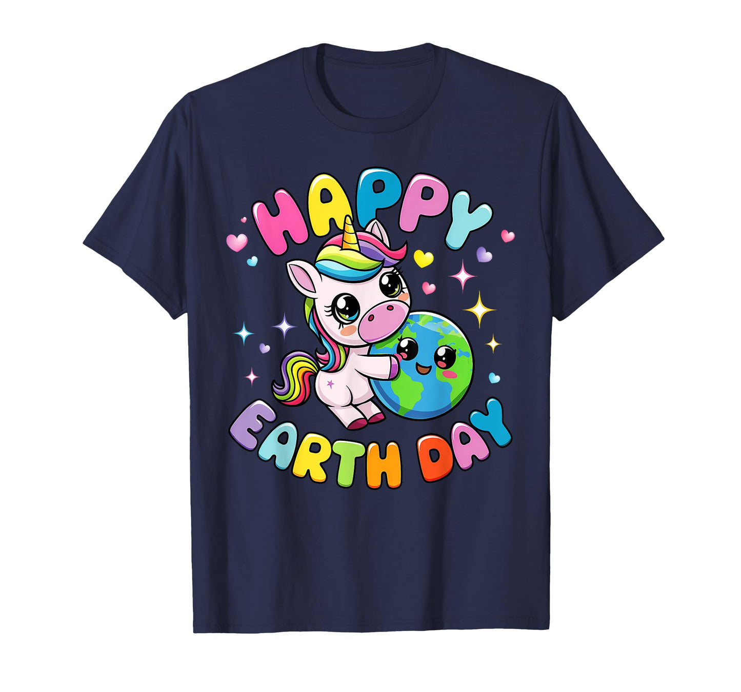 Happy Earth Day Unicorn Earth Day 2025 Kids Toddler Girl T-Shirt