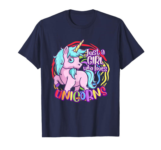 Cute Unicorn Just A Girl Who Loves Unicorn T-Shirt