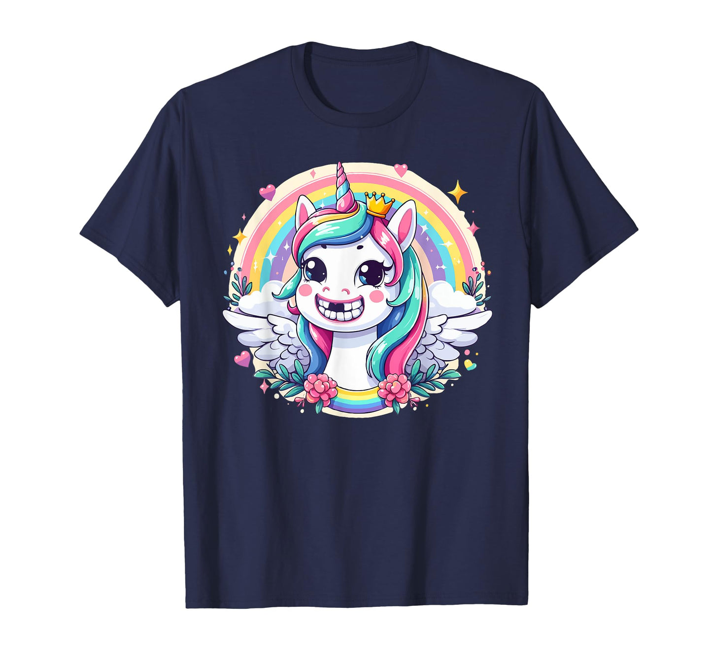 I Lost My First Tooth Teeth Out Cute Unicorn T-Shirt
