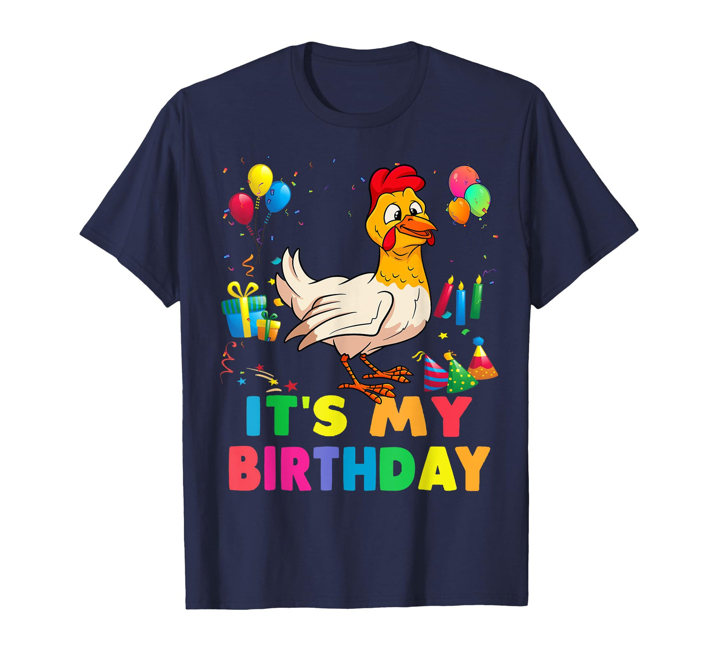 It's my birthday, a chicken stamping party for girls T-Shirt