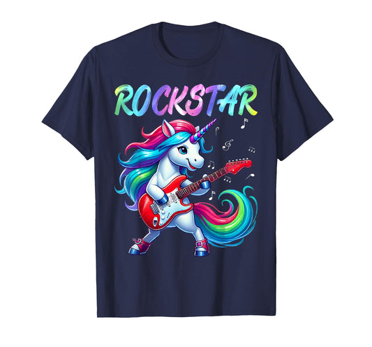 Unicorn Rock Star Guitar Rockin' Music Singer T-Shirt
