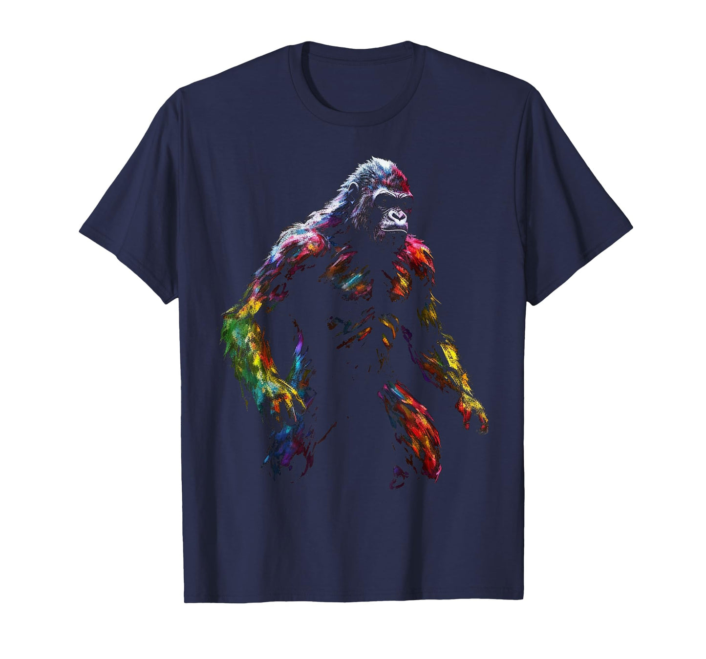 Gorilla Colourful Artwork - Animal Art Monkey Zoo Gorilla T-Shirt