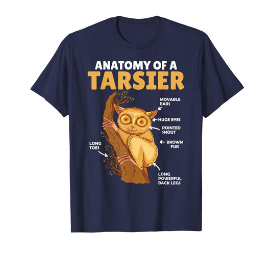 Cute Tarsier Anatomy Of A Tarsier Explanation T-Shirt