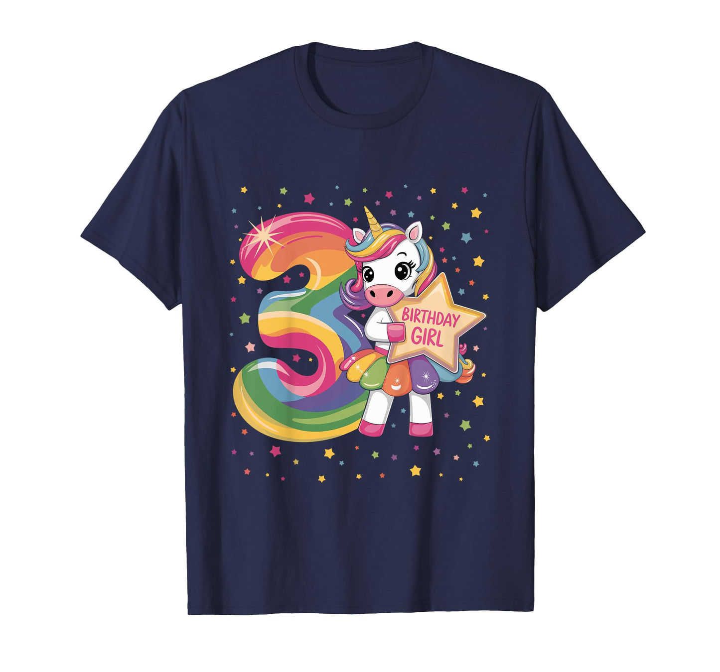 3 Year Old Unicorn 3nd Birthday Girl T-Shirt