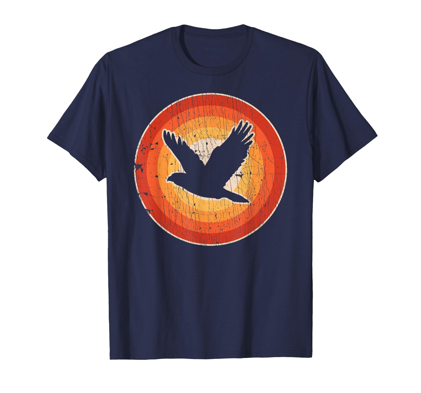 Falcon Retro Vintage 60s 70s Sunset Bird Lovers Men Women T-Shirt