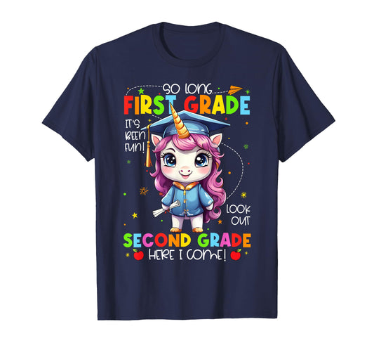 Unicorn So Long 1st Grade Graduation Last Day Of School T-Shirt