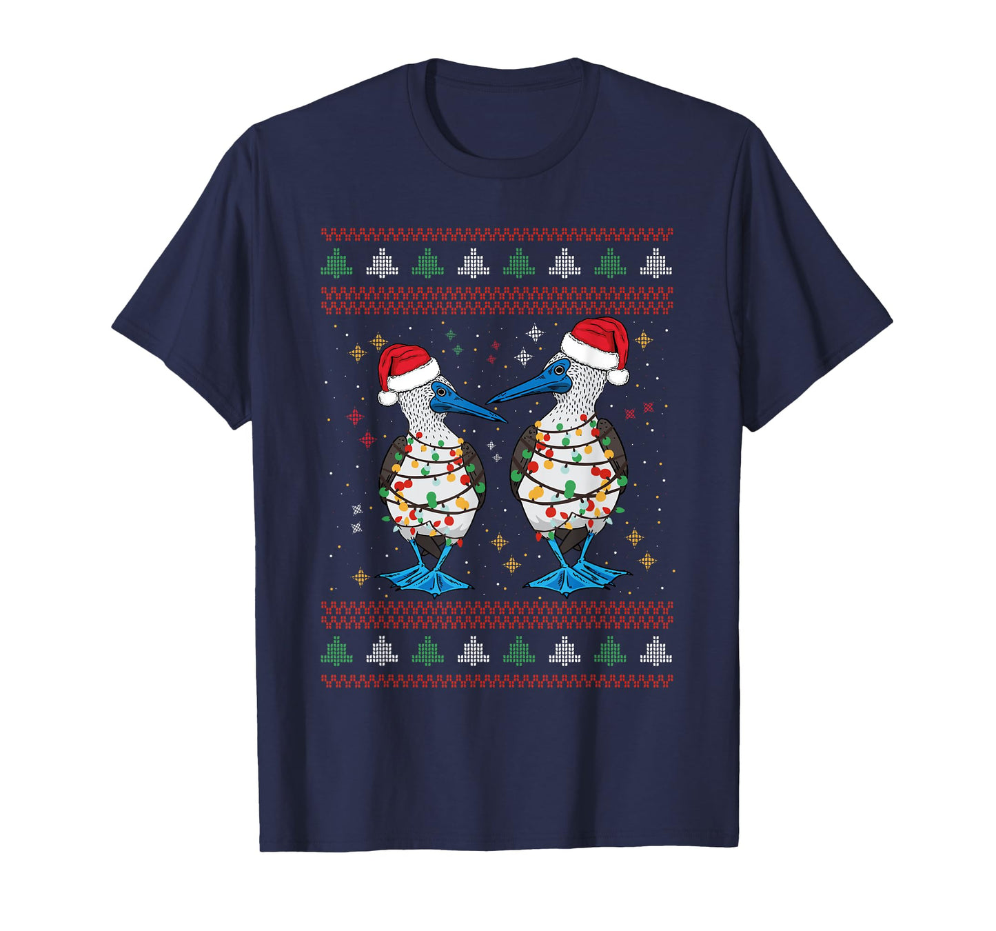 Blue Footed Booby Seabird Ugly Christmas T-Shirt