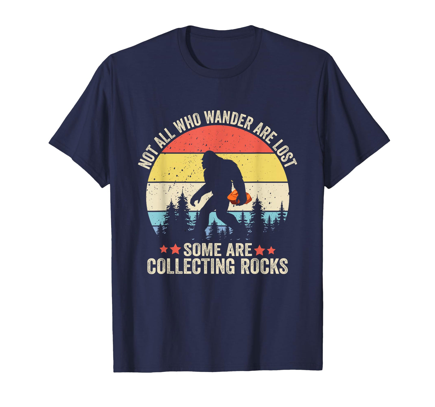 Rock Collector Bigfoot for Geologist Rockhound Geode Hunter T-Shirt