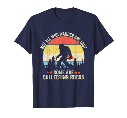Rock Collector Bigfoot for Geologist Rockhound Geode Hunter T-Shirt
