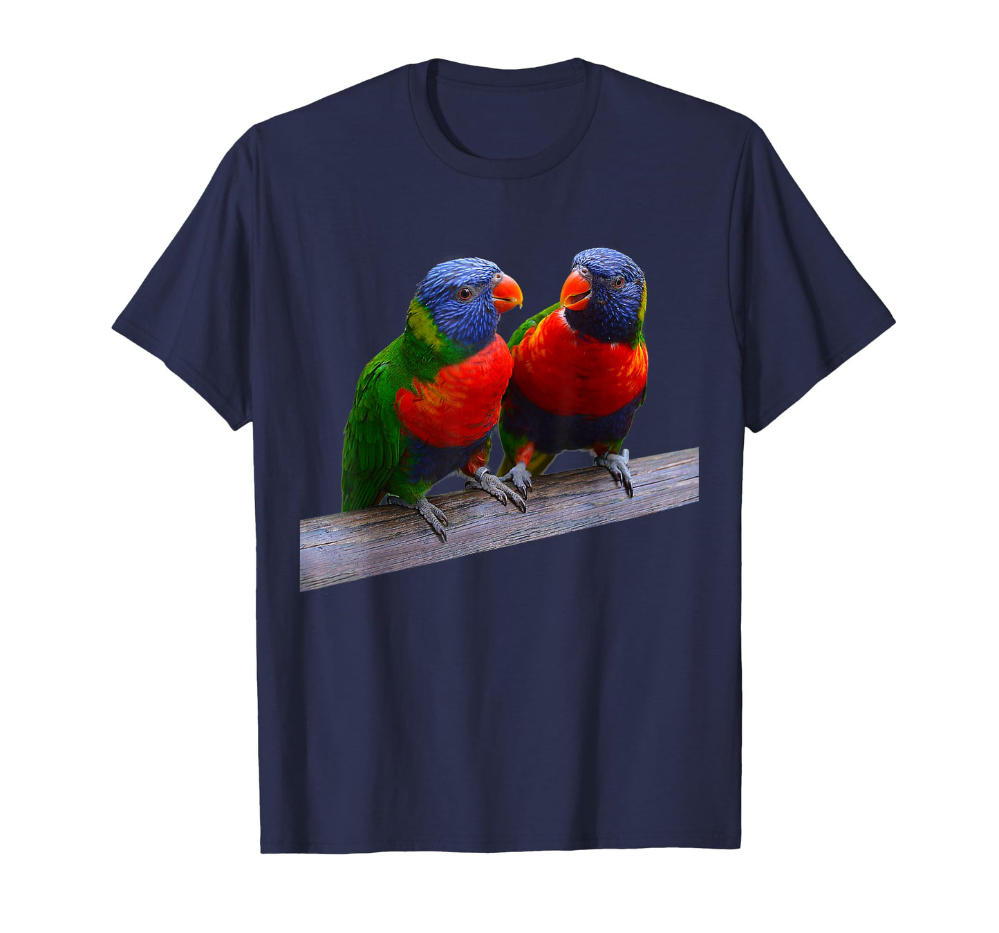 Parrot Bird Two Rainbow Lorikeet Parrots Ornithology T-Shirt