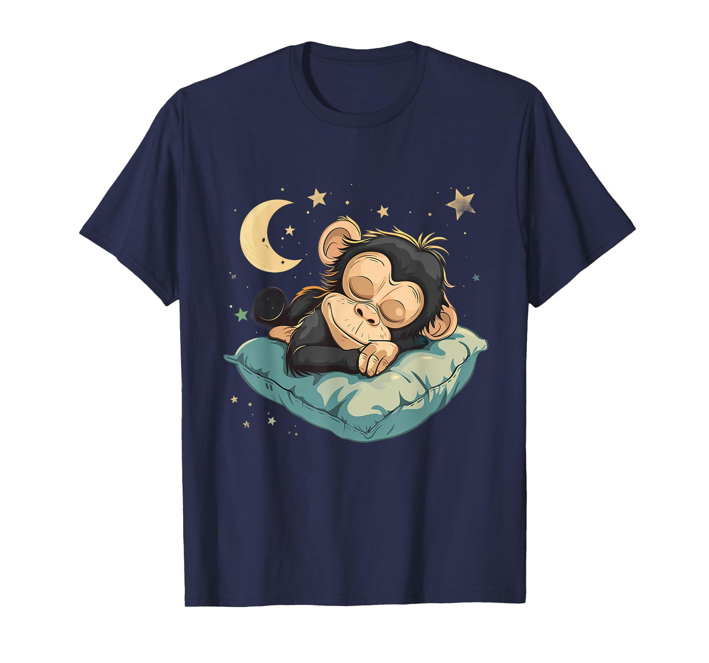 Sleeping Monkey Sleepy Animal Napping Moon Sleepy Monkey T-Shirt