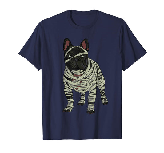 French Bulldog Dog Mummy Halloween Costume Dog Lovers T-Shirt