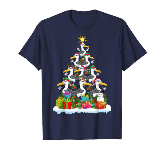 Albatross Bird Xmas Tree Lighting Santa Albatross Christmas T-Shirt