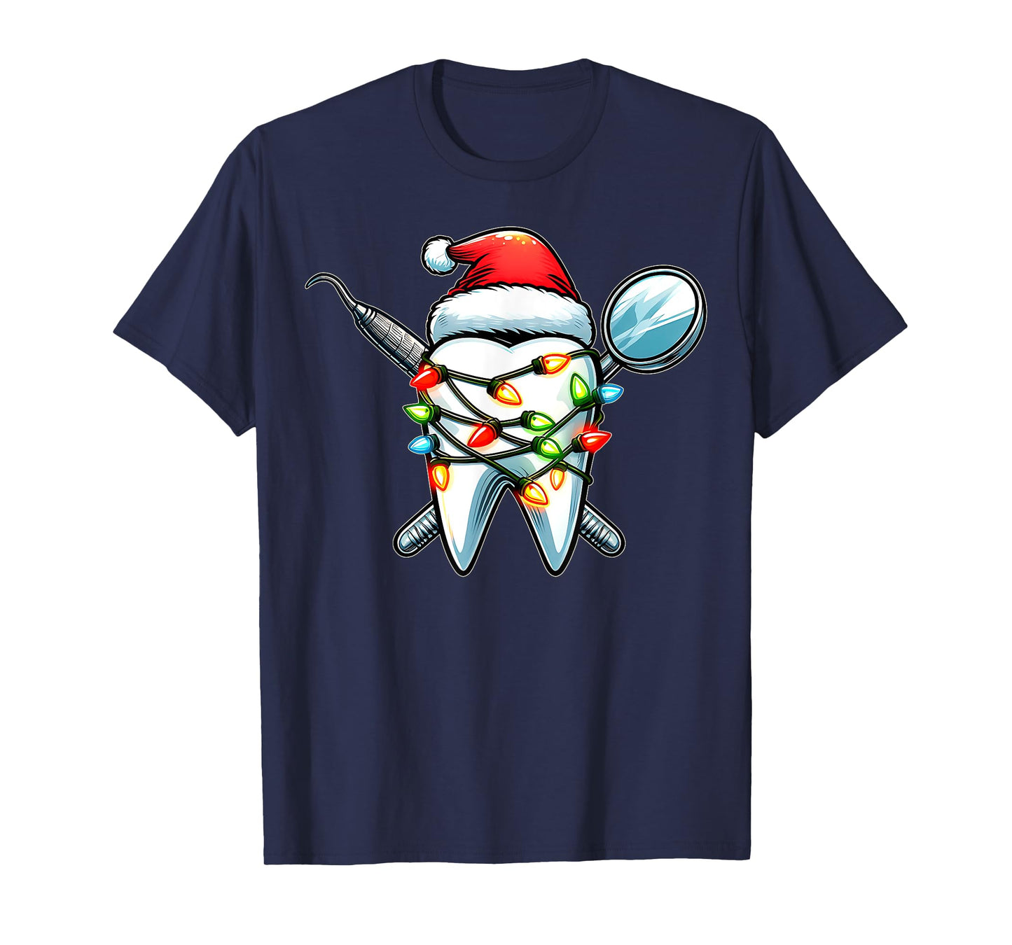 Dentist Dental Assistant Hygiene Christmas Hat Xmas T-Shirt