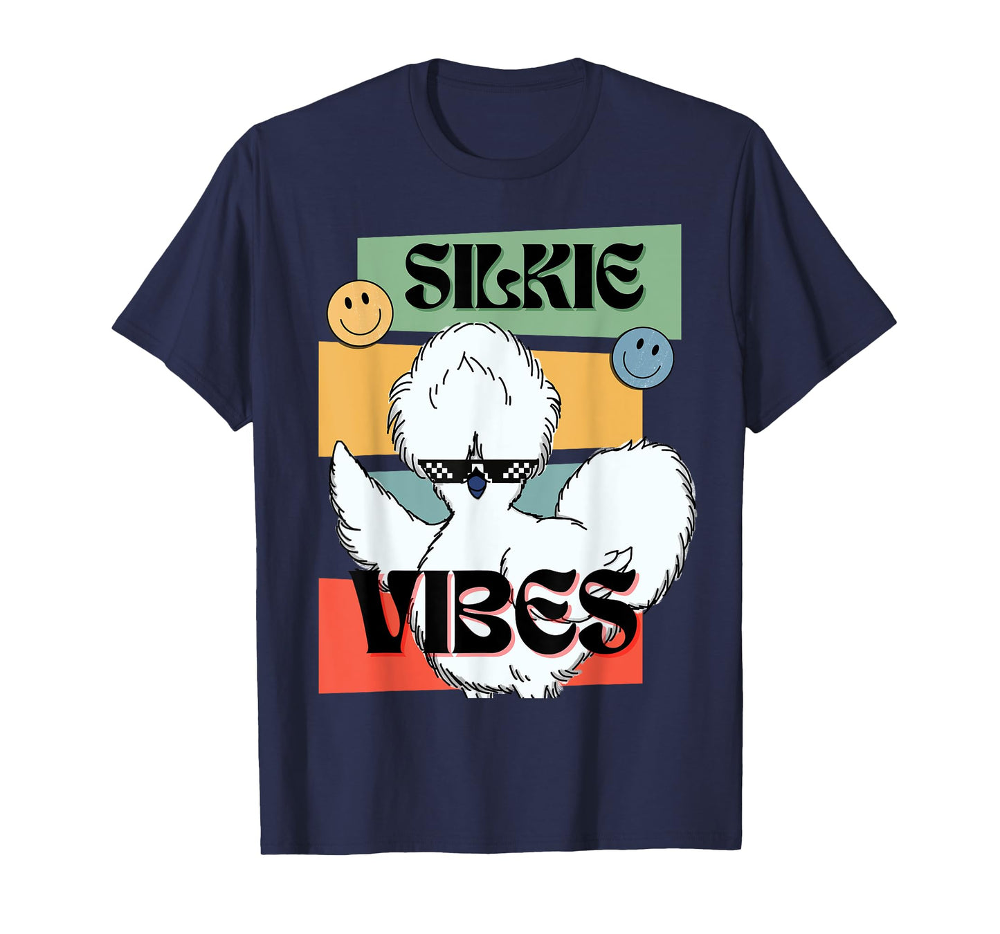 Retro Vintage Silkie Chicken Vibes for Farm Chick Hen Lovers T-Shirt