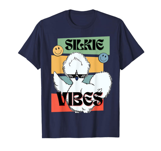 Retro Vintage Silkie Chicken Vibes for Farm Chick Hen Lovers T-Shirt