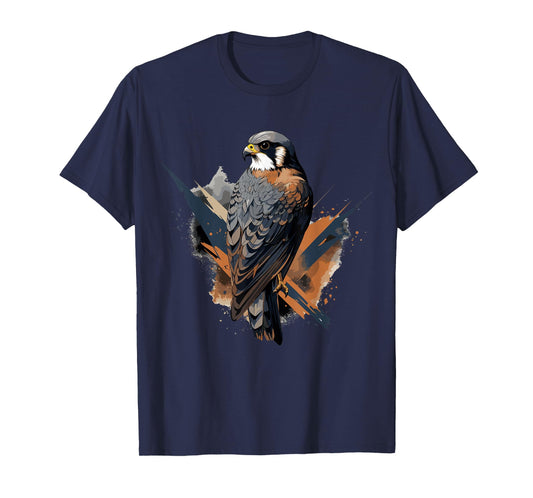 American Kestrel Bird Geometric Patten Art,Cute Kestrel Lov T-Shirt