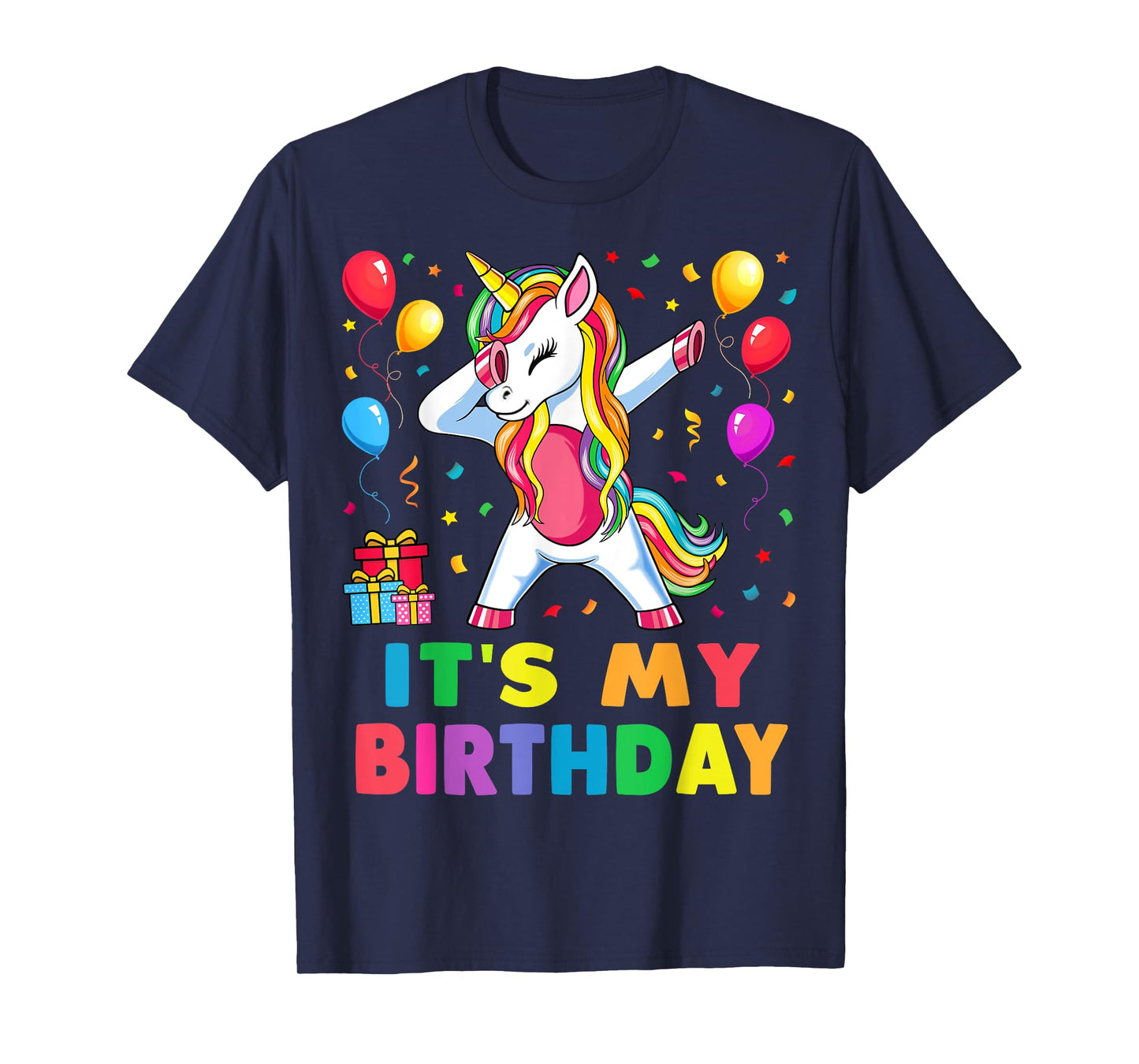 It's My Birthday for Girls Unicorn Dabbing Party Gift T-Shirt