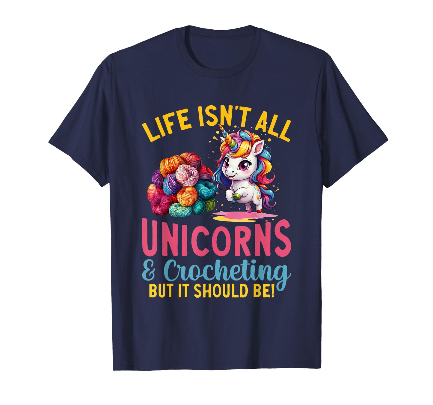 Crocheting Unicorn Crocheter Crochet T-Shirt
