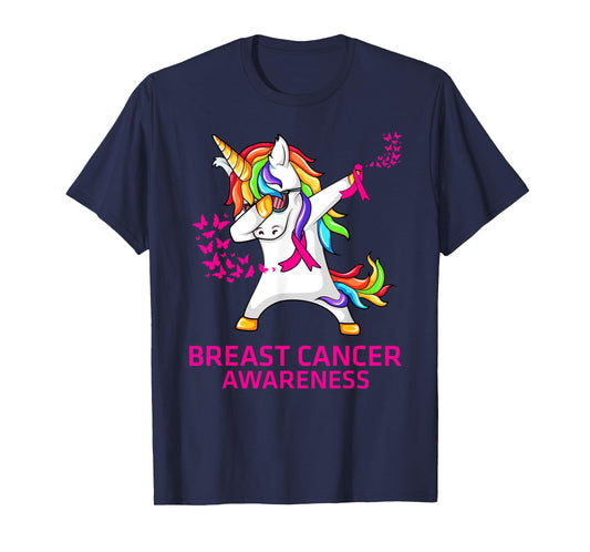 Inspirational Breast Cancer Awareness Unicorn T-Shirt