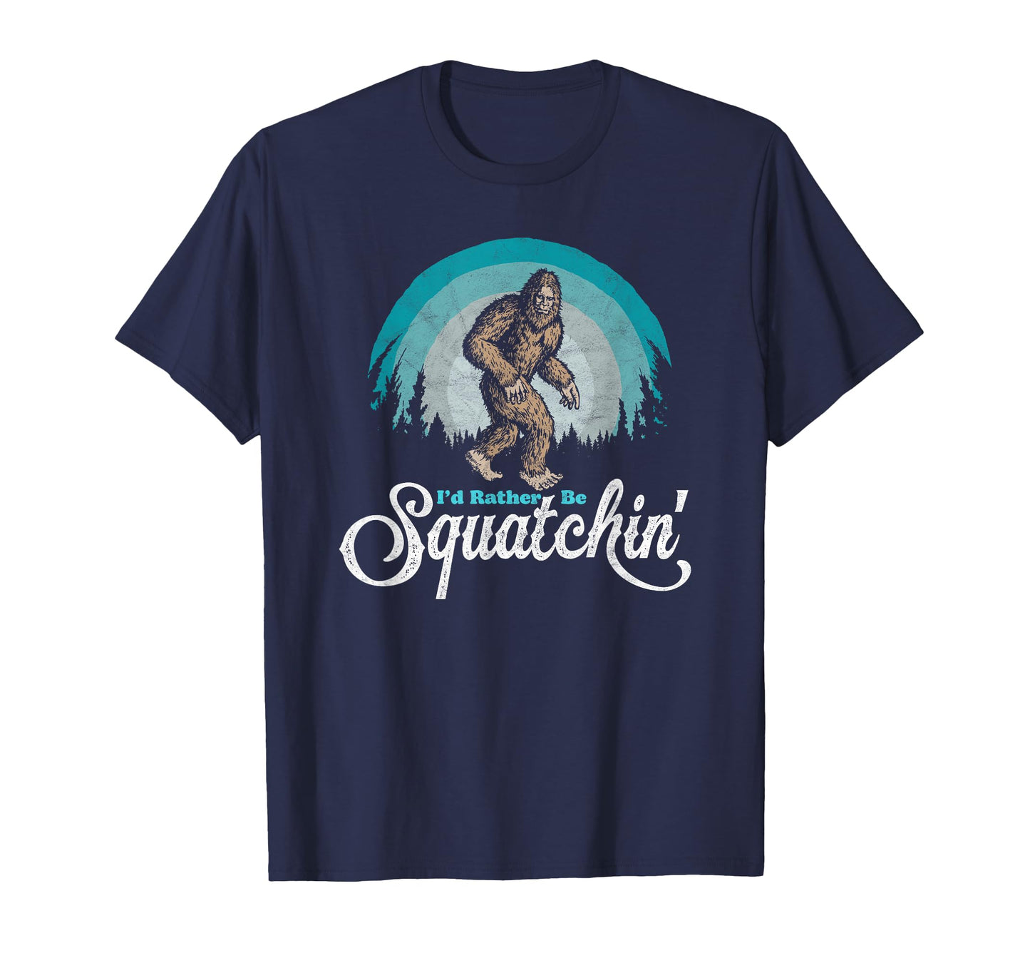 I'd Rather be Squatchin' Vintage Funny Bigfoot 80s Sasquatch T-Shirt