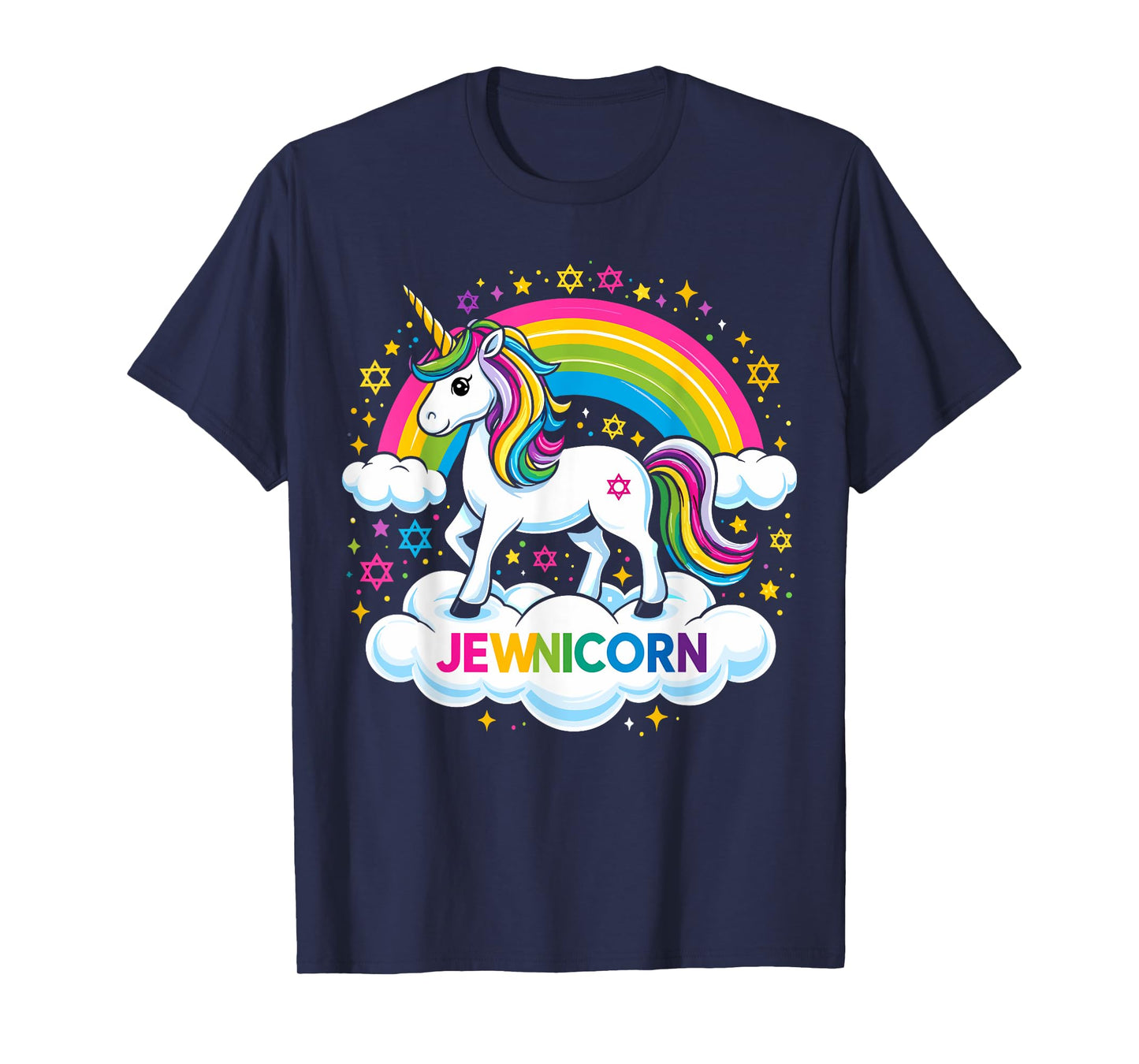 Hanukkah Jewnicorn Funny Jewish Unicorn T-Shirt