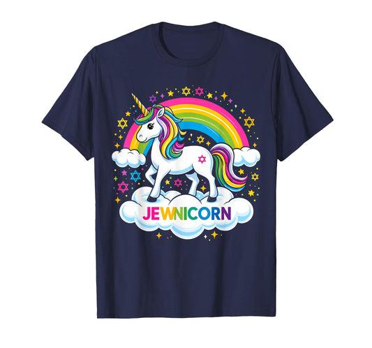 Hanukkah Jewnicorn Funny Jewish Unicorn T-Shirt