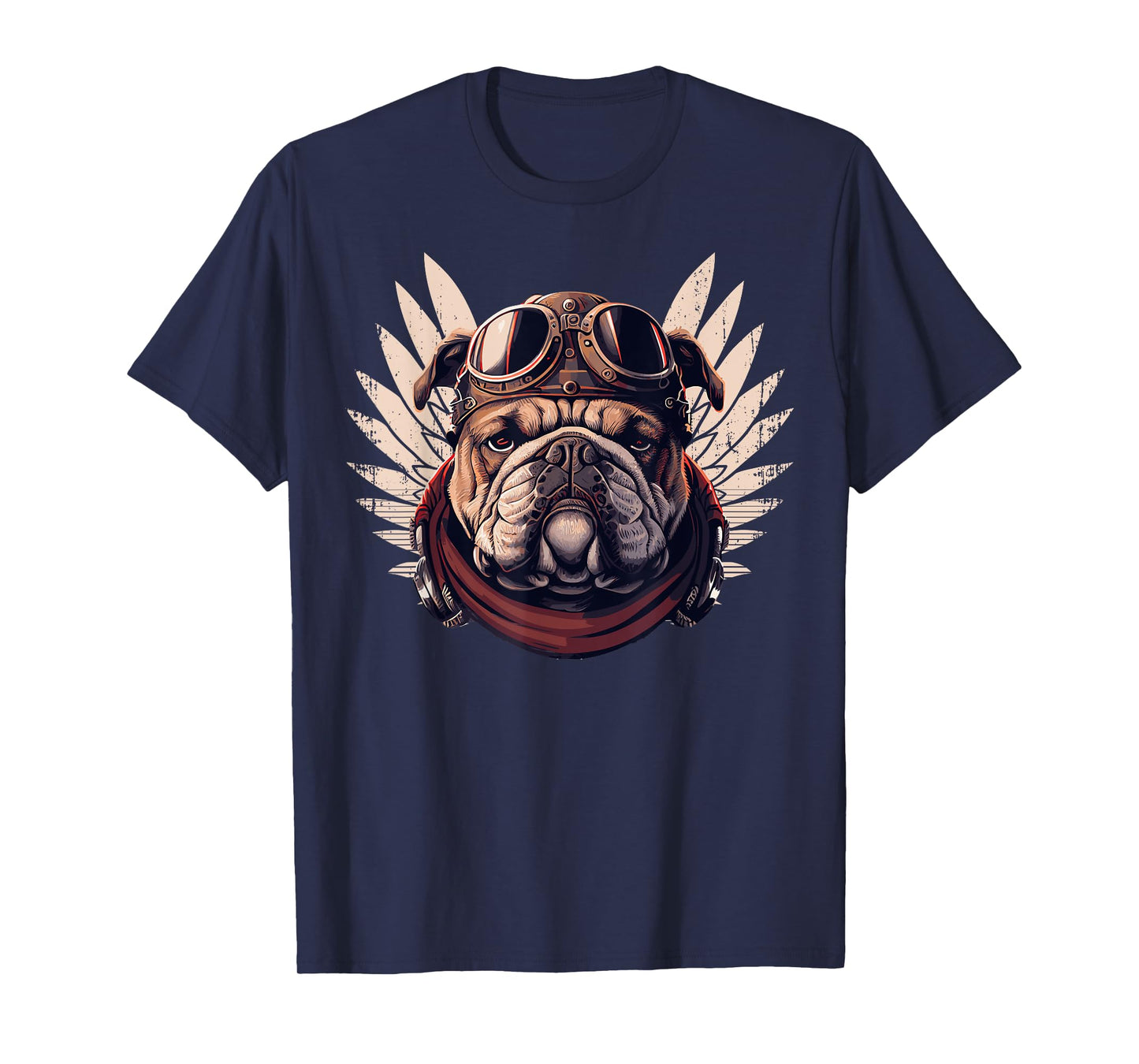 English Bulldog Biker Helmet Motorcycle Aesthetic T-Shirt for Men Women Girls Kids