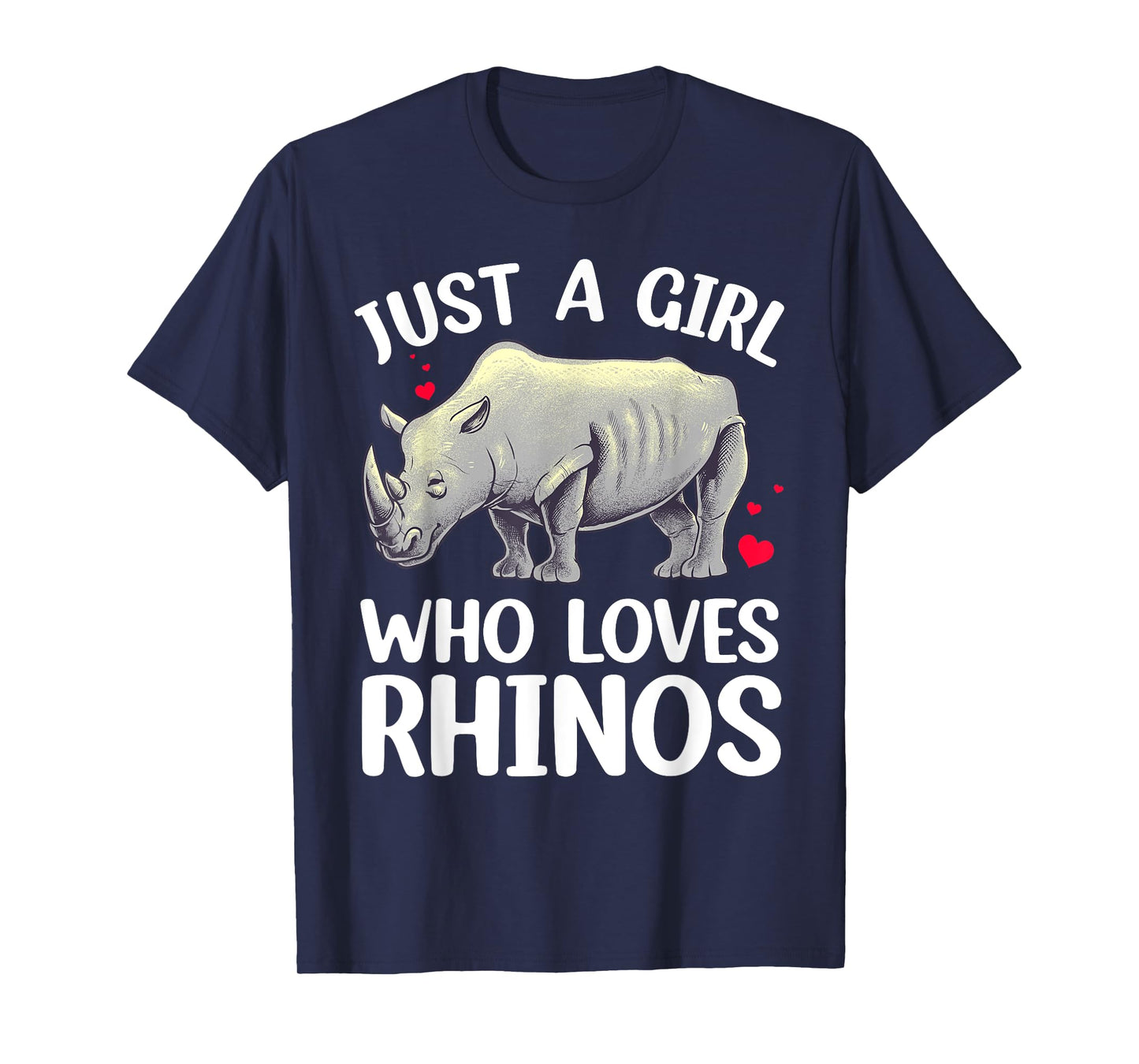 Cool Rhino Art For Women Girls Zoo Rhinoceros Chubby Unicorn T-Shirt