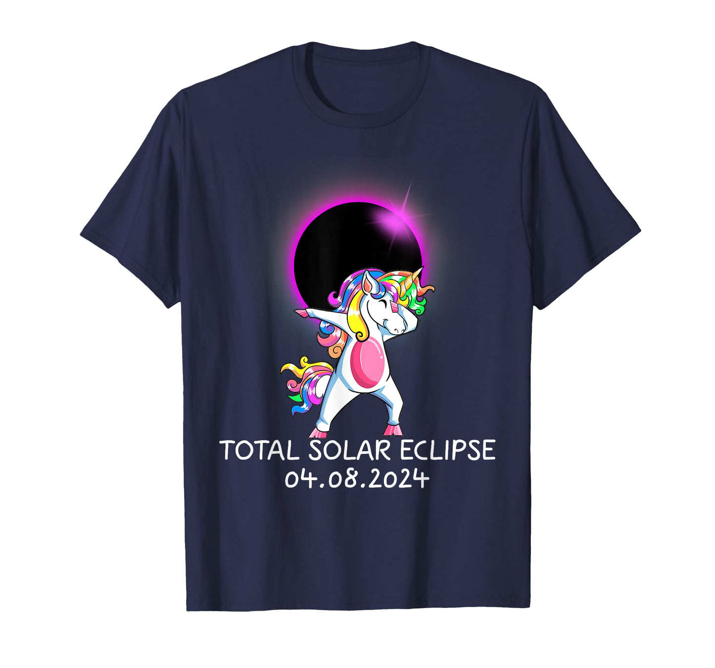 Dabbing Unicorn USA Total Solar Eclipse April 8, 2024 T-Shirt