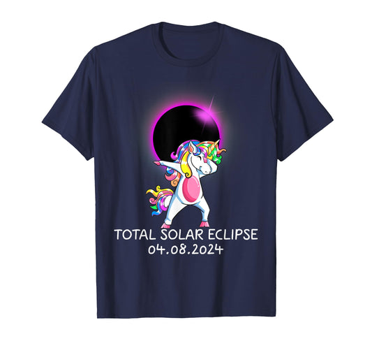 Dabbing Unicorn USA Total Solar Eclipse April 8, 2024 T-Shirt