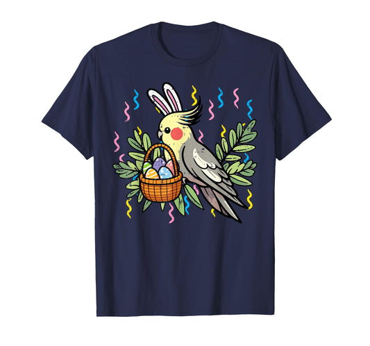 Easter Cockatiel Bird Funny Animal Egg Hunt Men Women Kids T-Shirt