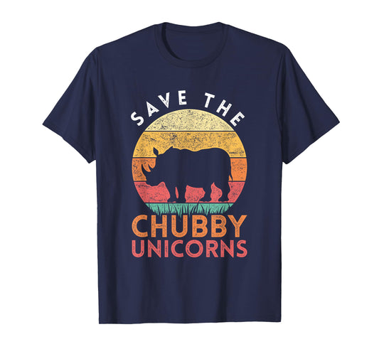 Save The Chubby Unicorns Rhino T-Shirt