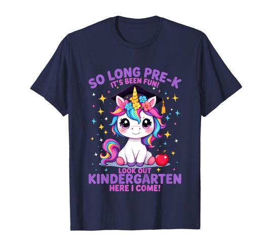 So Long Pre-K Graduation for Girls PreK Graduates Unicorn T-Shirt