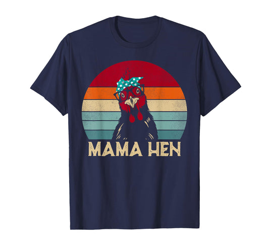 Funny Mama Hen Chicken Mom Gifts Chicken Pajamas Retro T-Shirt