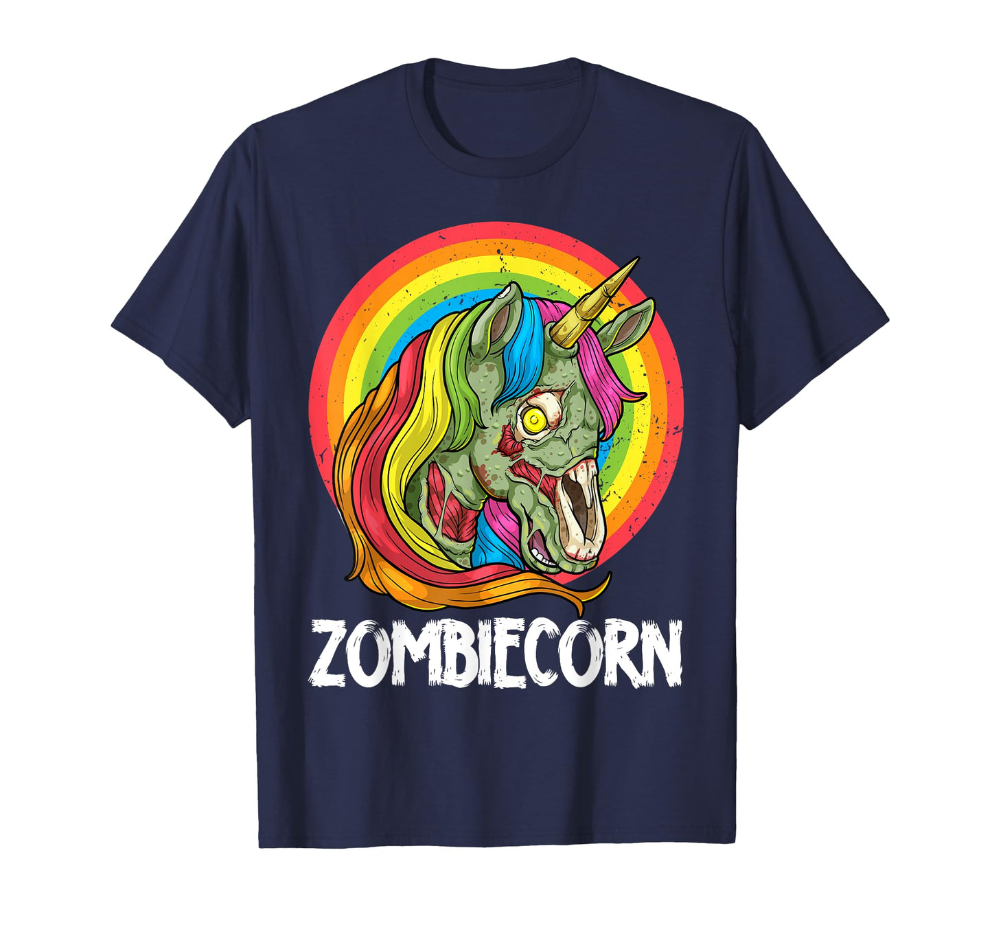 Zombiecorn Zombie Unicorn Halloween Costume Rainbow Undead T-Shirt