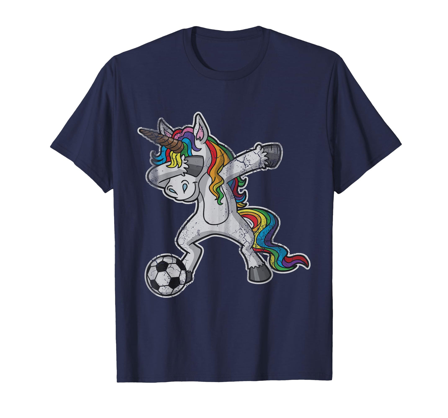 Unicorn Girls Soccer Player Dabbing Mom Kids Women T-Shirt