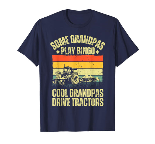 Tractor Art For Grandpa Men Farming Farmer Farm Tractor T-Shirt