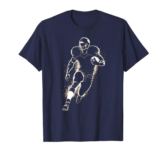 Football Player Action Silhouette Minimal T-Shirt