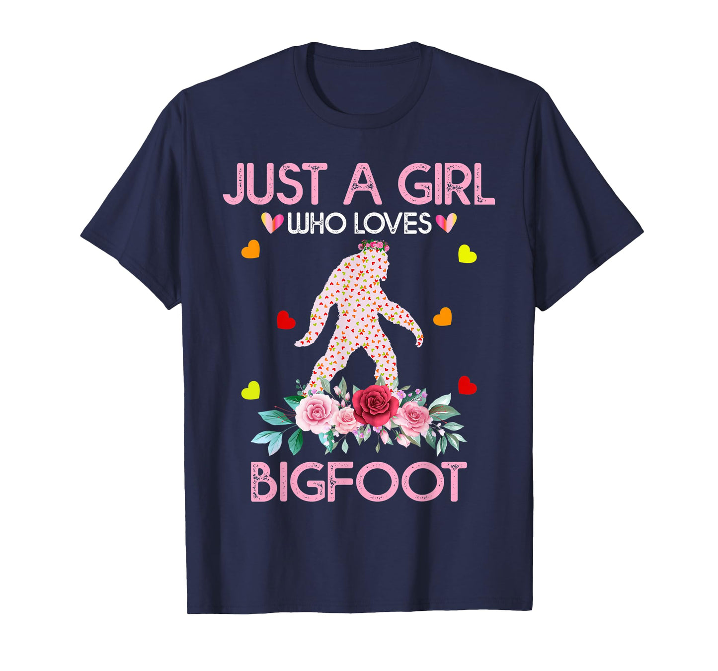 Bigfoot Shirt For Women Kids Just A Girl Who Loves Bigfoot T-Shirt