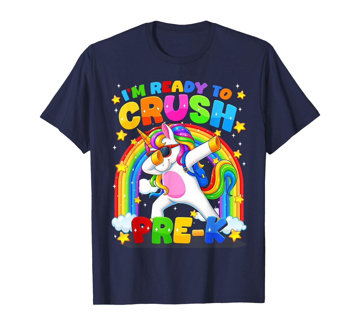 Im Ready To Crush Pre K Pre-K First Day Unicorn Kid Boy Girl T-Shirt