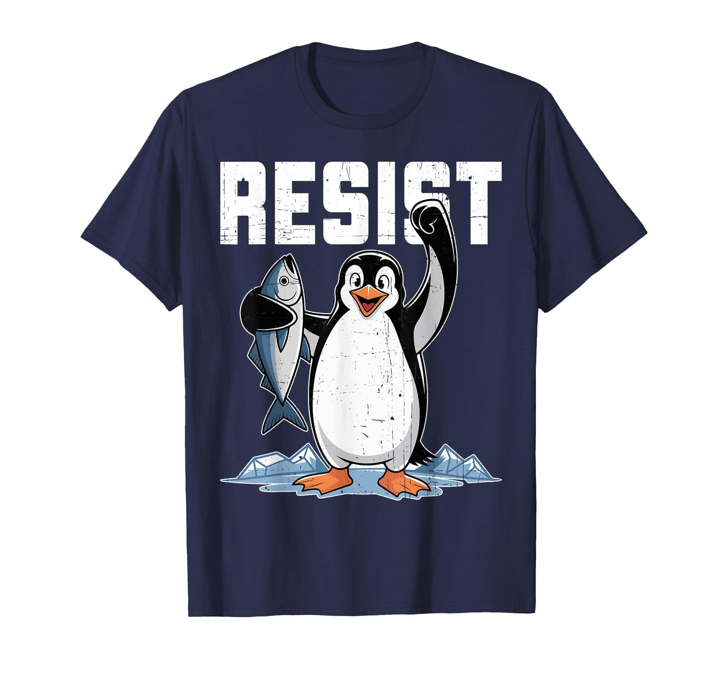 Resist Penguin Activism Graphic Design T-Shirt