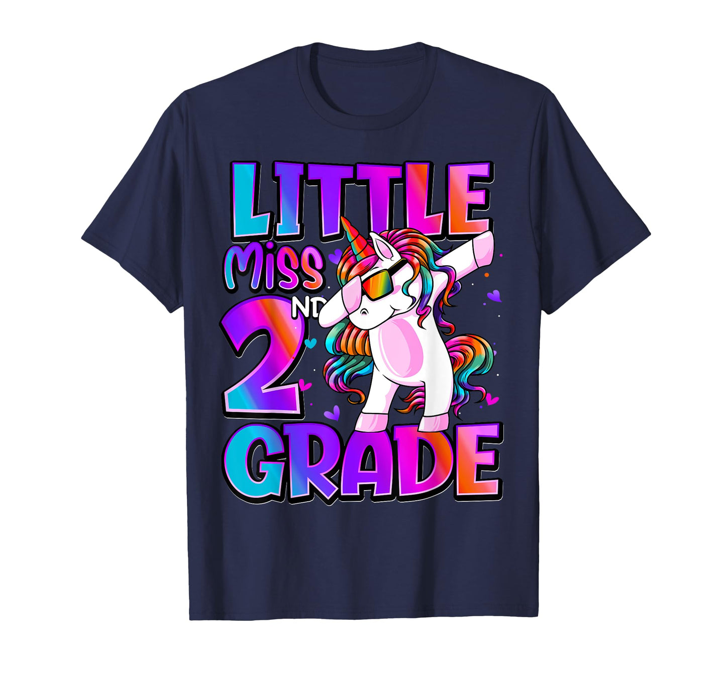 Little Miss 2nd Grade Unicorn Back To School 2nd Grade Girls T-Shirt